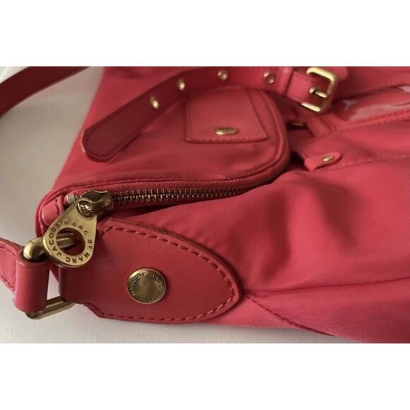 Marc by Marc Jacobs Bag Nylon Natasha Large Crossbody Shoulder Pink Watermelon - Picture 14 of 16